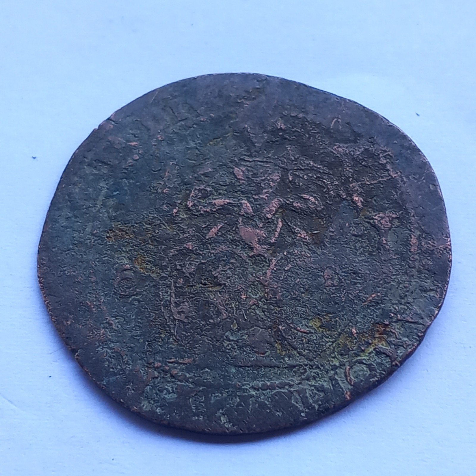 Oude munt circa 1600 (amoris .pax...), Ophalen of Verzenden