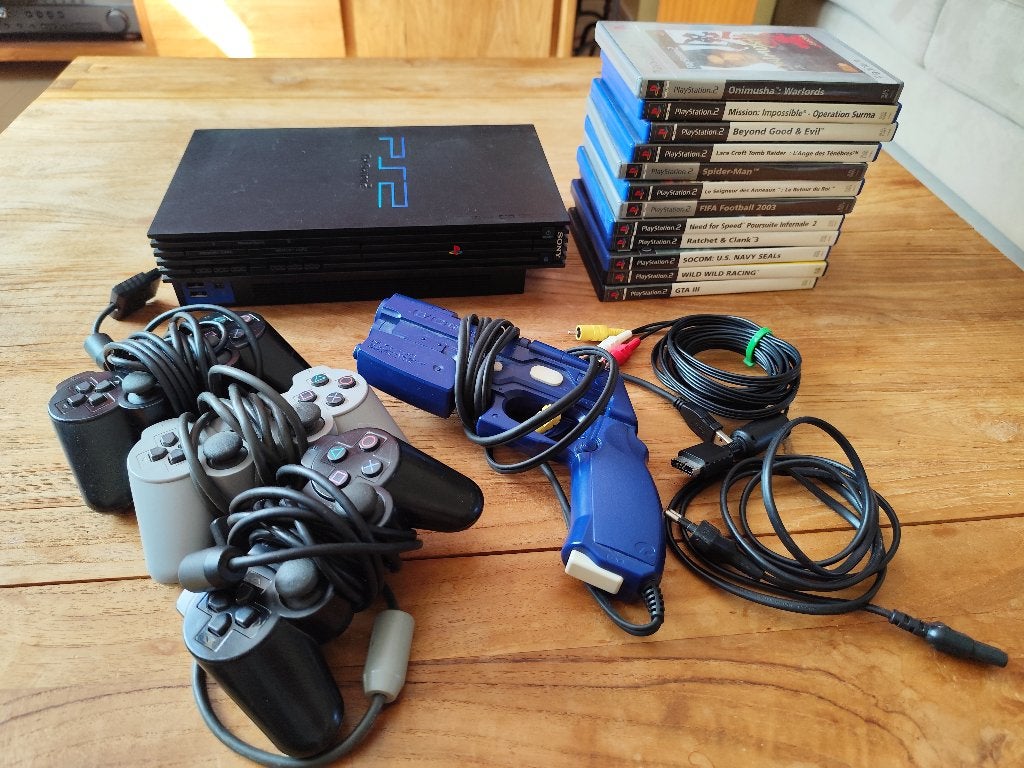 Lot Console Playstation 2, Enlèvement ou Envoi, Phat, Avec 3 manettes ou plus, Utilisé