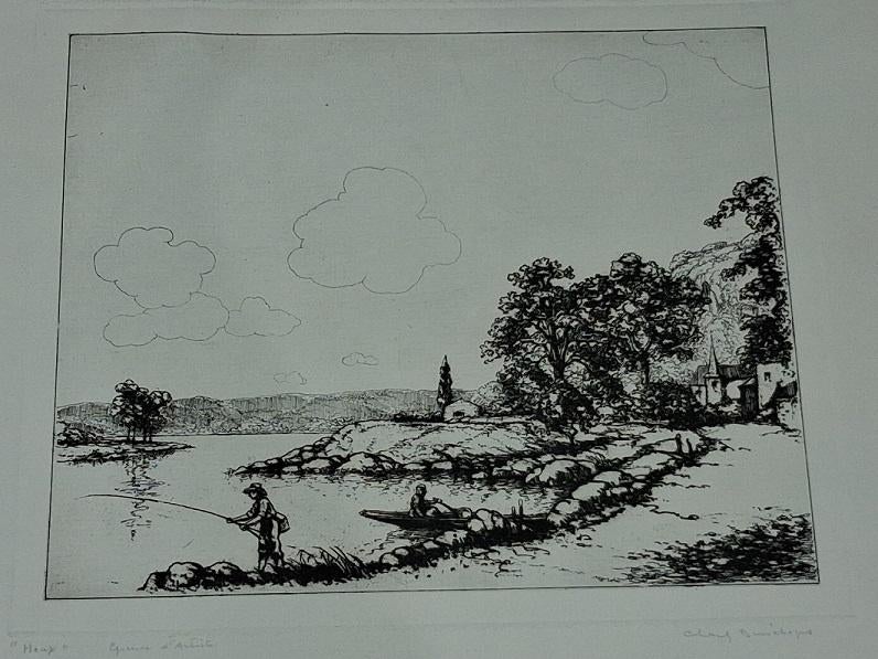 Preuve d'artiste Charles Bisschops (1894-1975)., Antiquités & Art, Eau-forte, Enlèvement ou Envoi, 42 cm, 32 cm