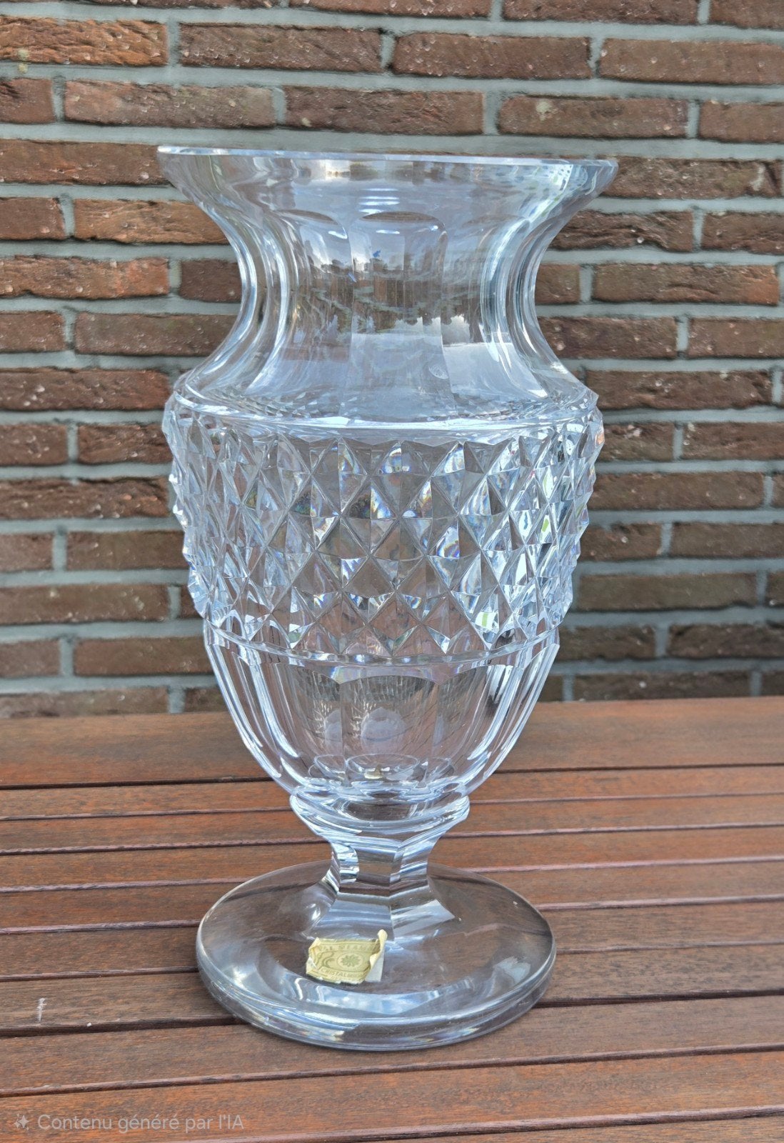 Vase en cristal Val Saint Lambert état impeccable