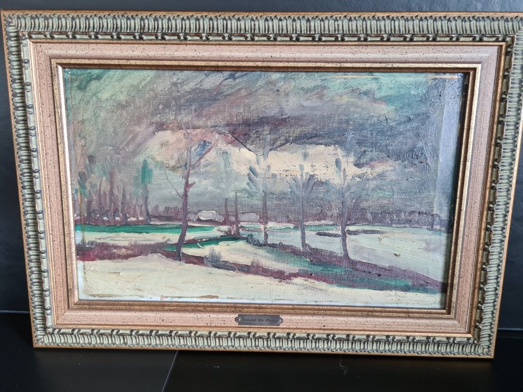 Landschapsschilderij Gabriel De Pauw, Antiek en Kunst, Ophalen, Origineel werk, Doek