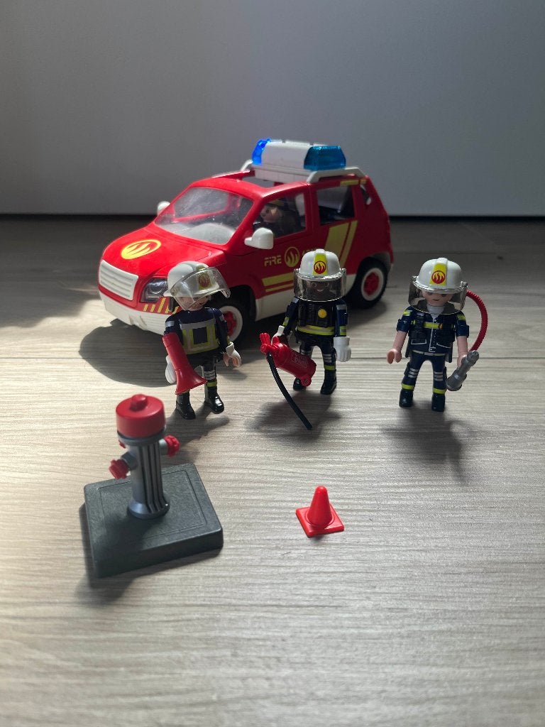 Playmobil Brandweerauto, Ophalen, Gebruikt, Complete set, Voertuig