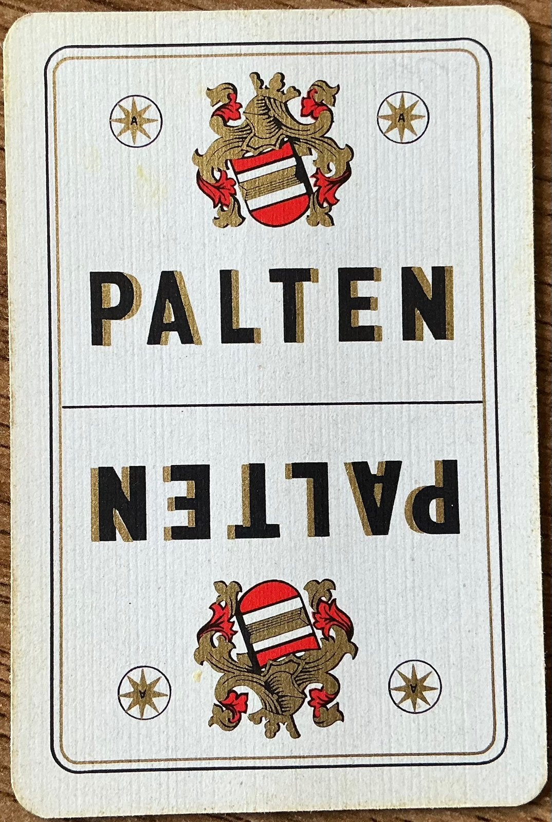 Carte à jouer PALTEN, Enlèvement ou Envoi, Comme neuf, Carte(s) à jouer