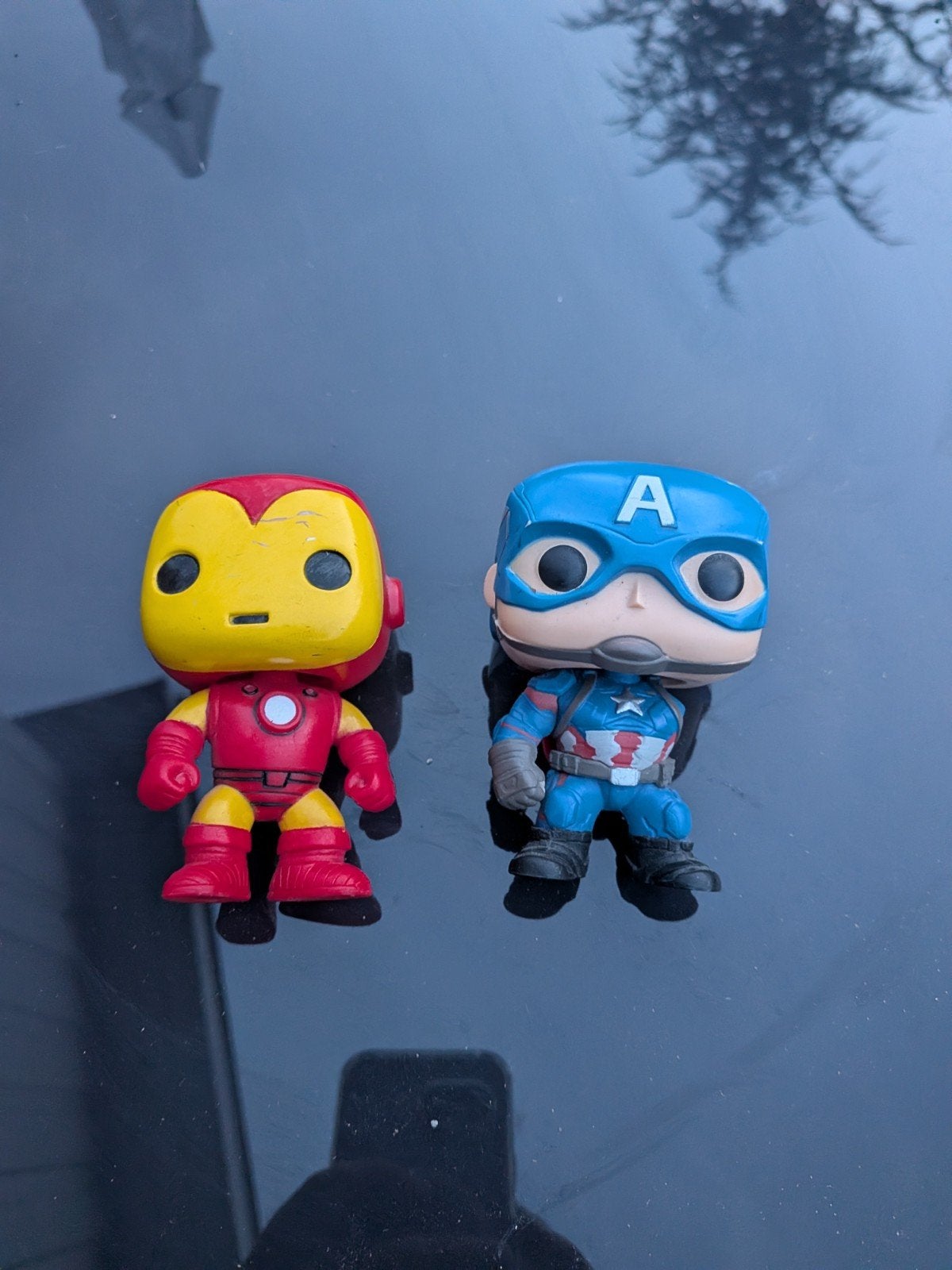 Lot Funko Pop Marvel - Iron Man & Captain America, Enlèvement ou Envoi
