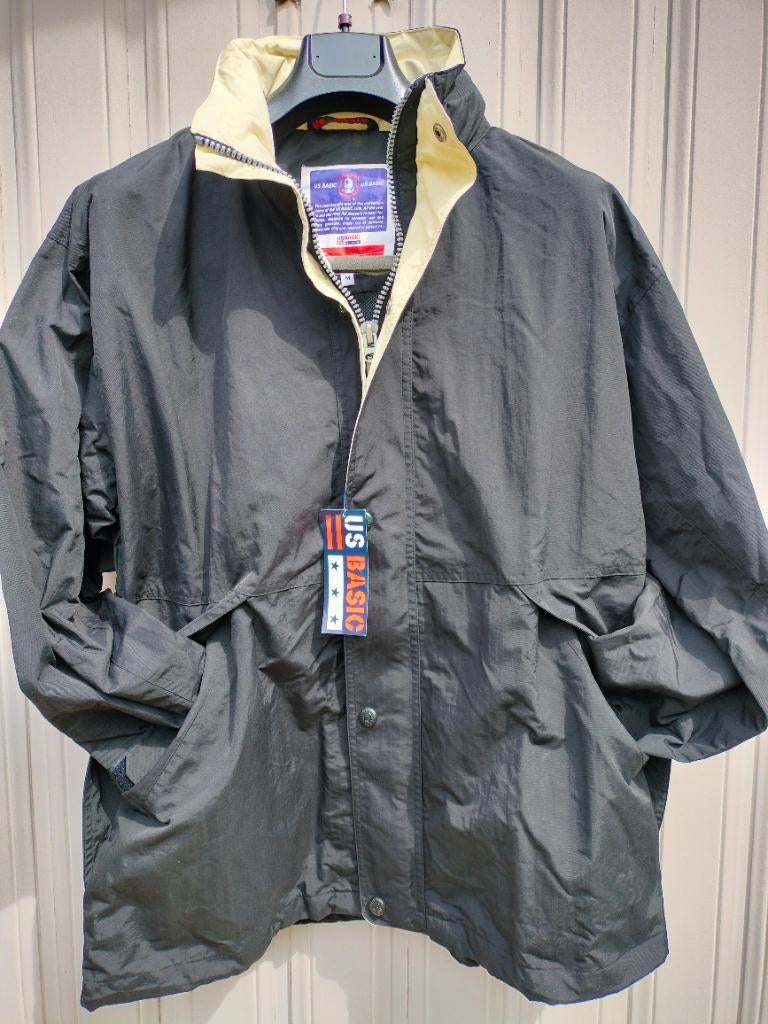 Veste vent/pluie «SAILOR» taille « M » noir/beige (NOUVEAU), Neuf, Taille 38/40 (M), Enlèvement ou Envoi, US BASIC