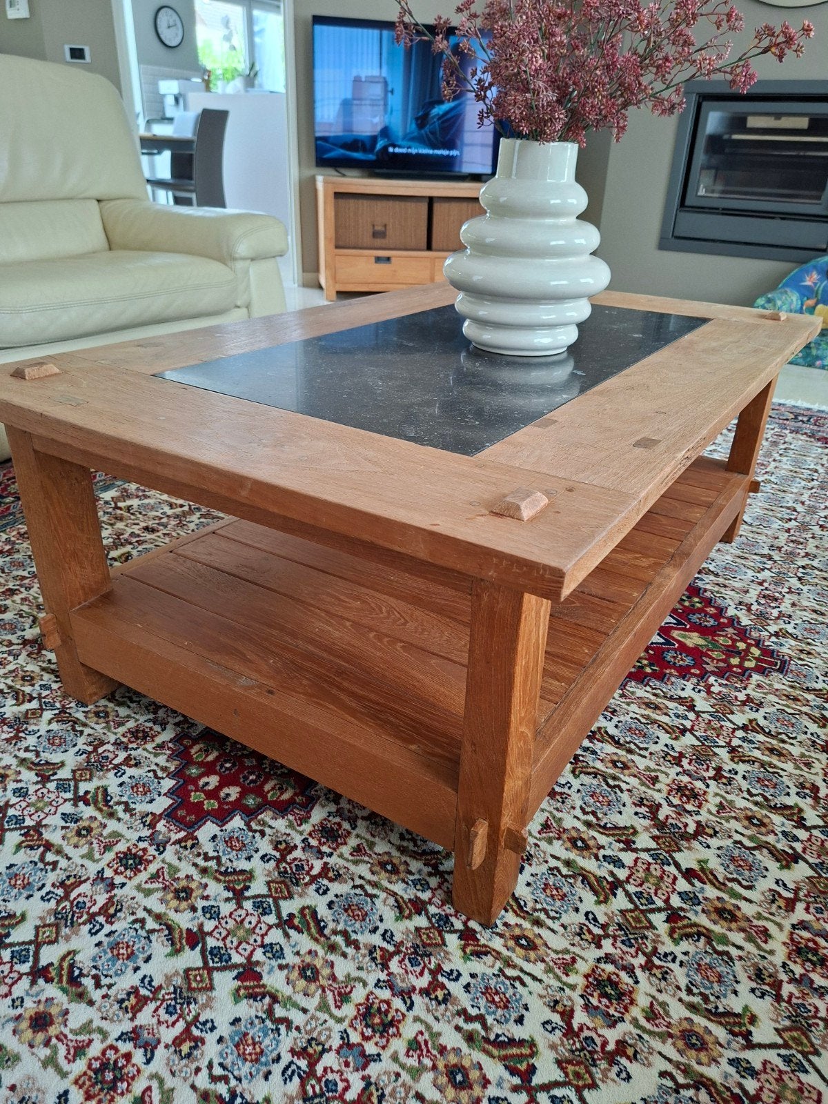 Salontafel teak, Ophalen