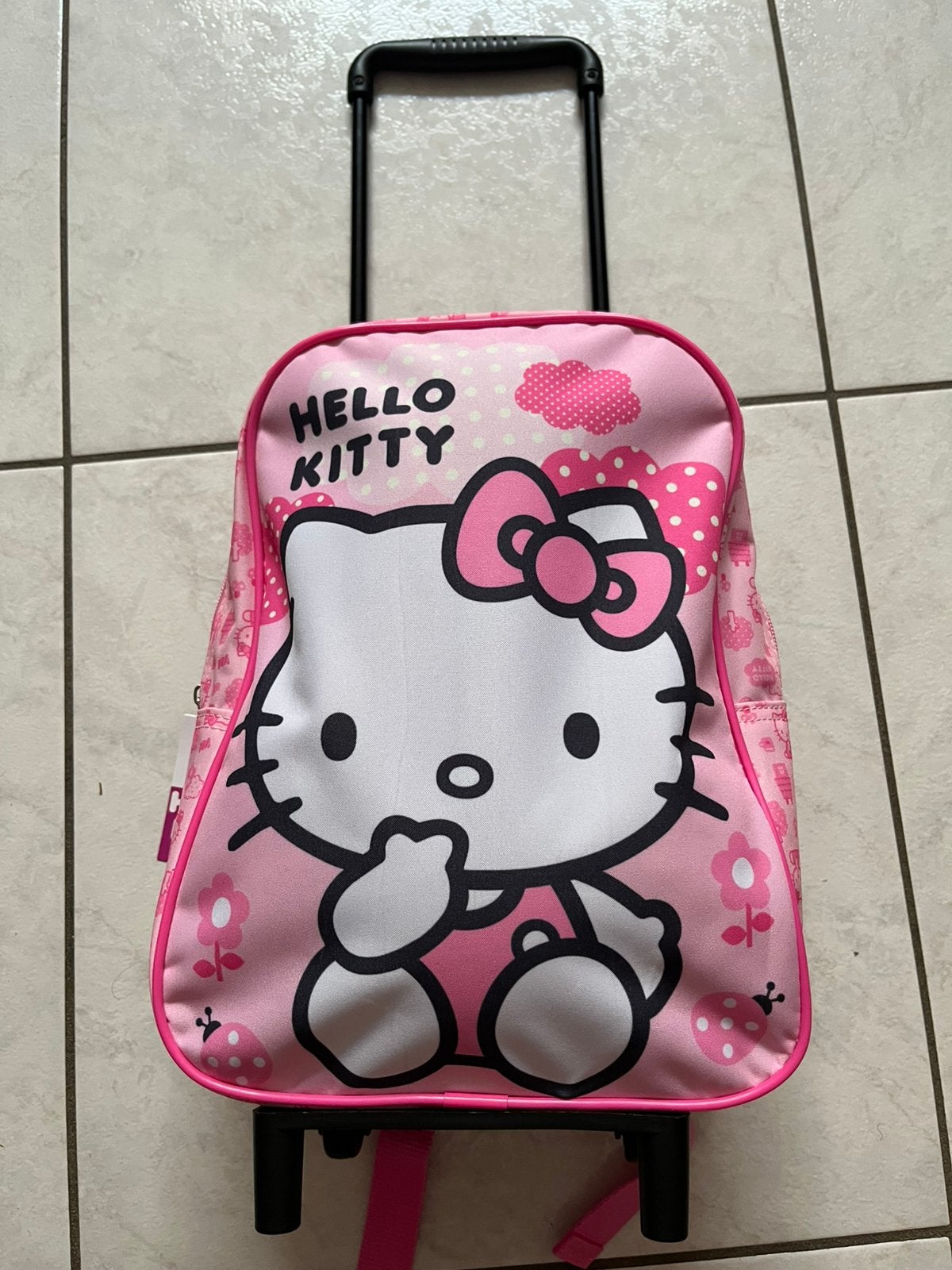 Sac à roulettes Hello Kitty neuf, Neuf, Enlèvement ou Envoi, Rose, Moins de 30 cm