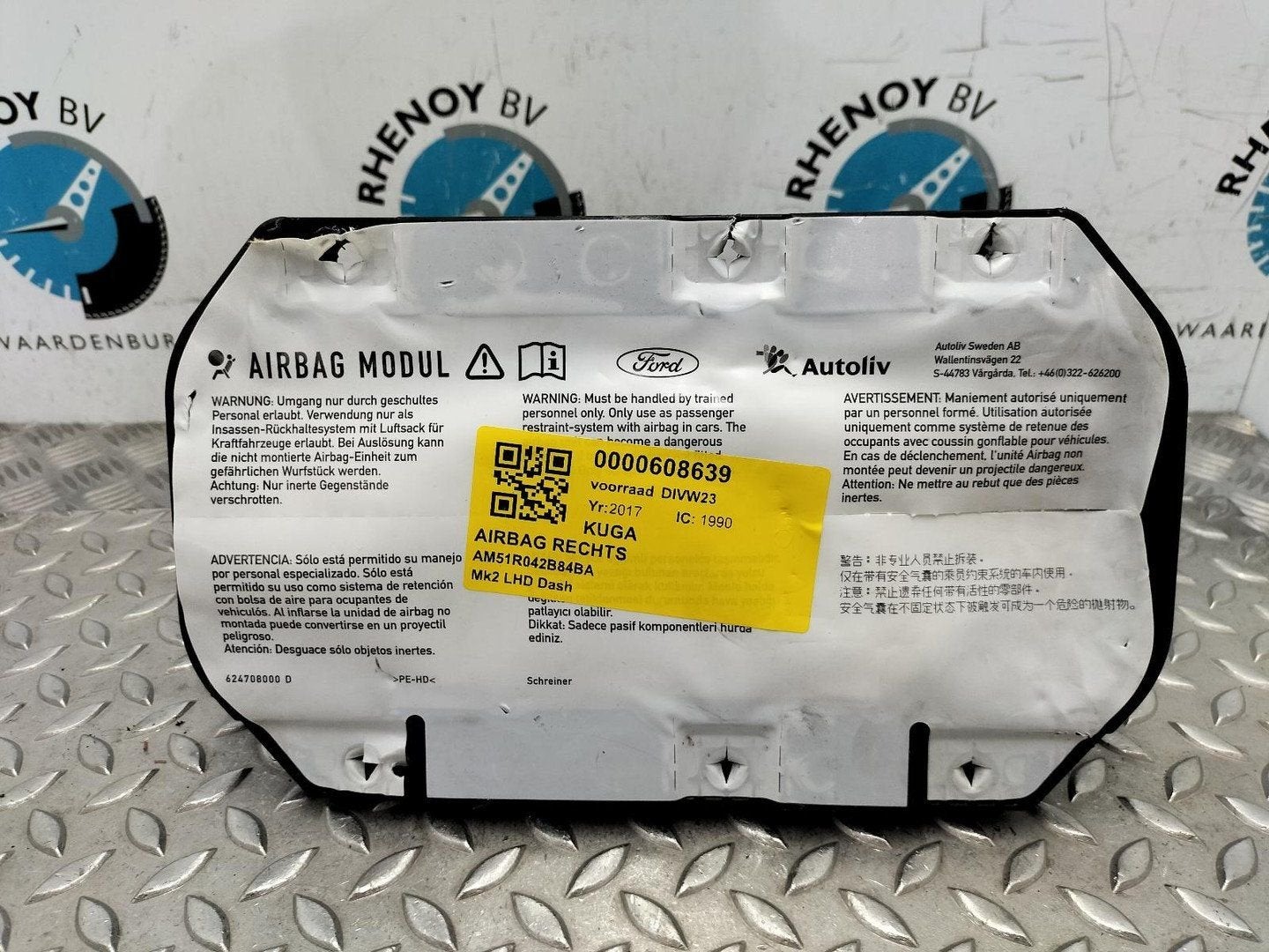 FORD KUGA AIRBAG RECHTS 2017, Ophalen of Verzenden, Gebruikt, ARN erkend