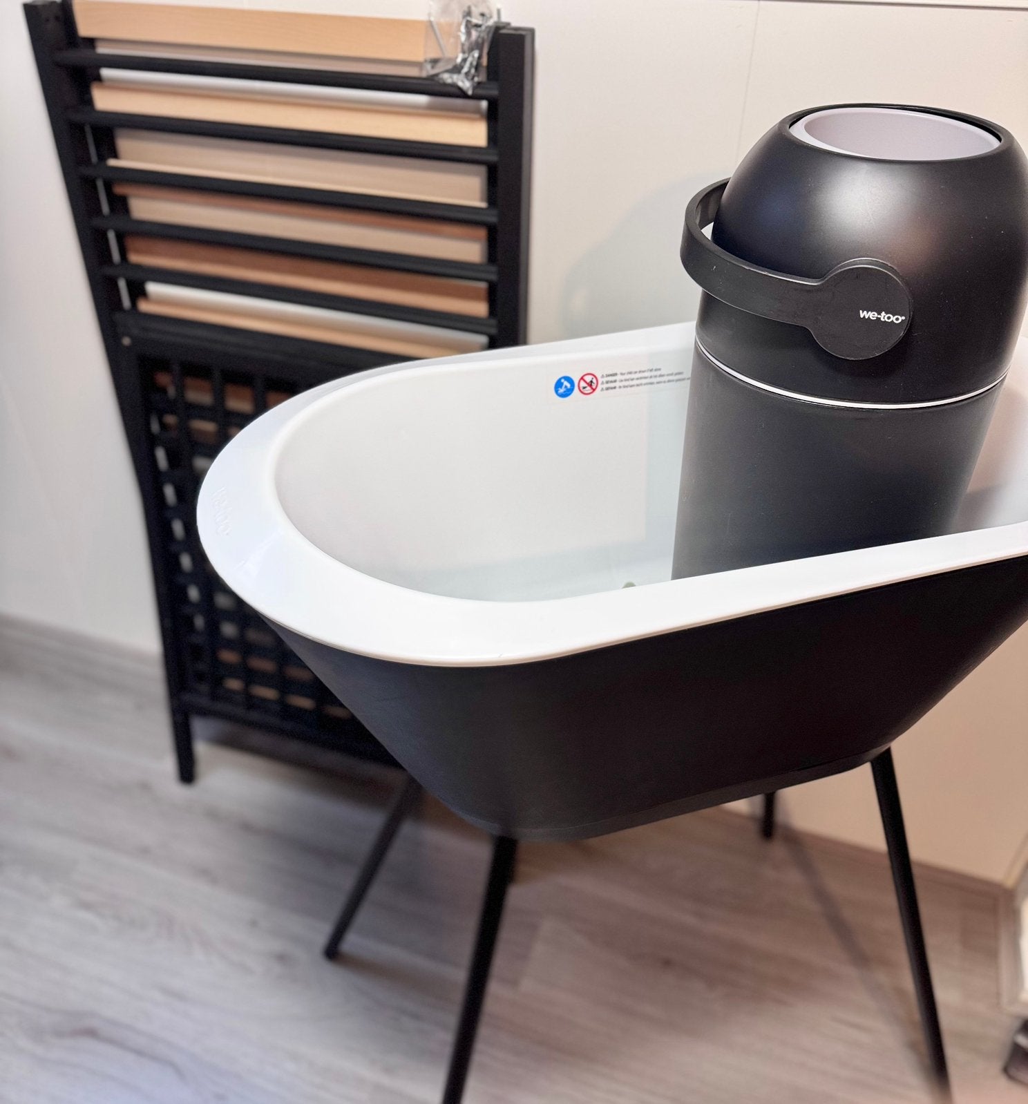 265€ Baby SET Puck ledikant en WE-TOO bad en Luieremmer..., Enlèvement, Comme neuf, Poubelle à couches
