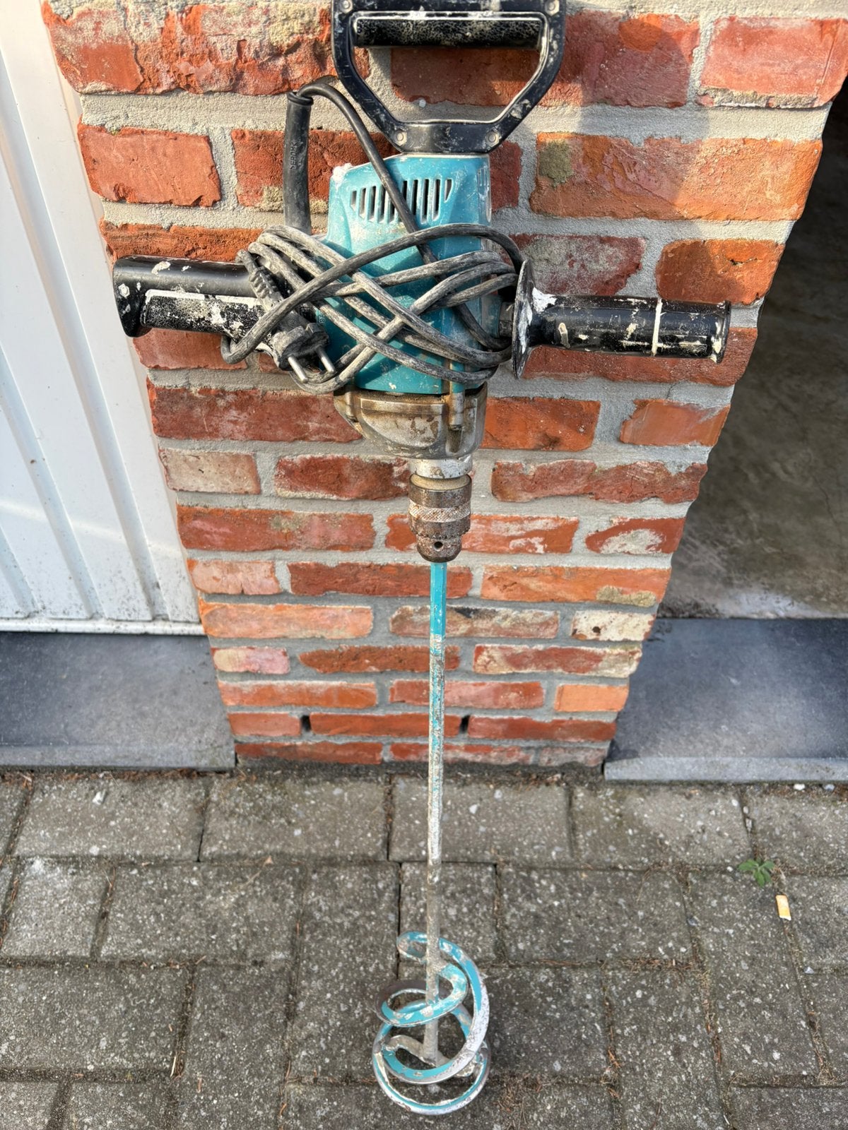 Makita mixer, Ophalen, Gebruikt