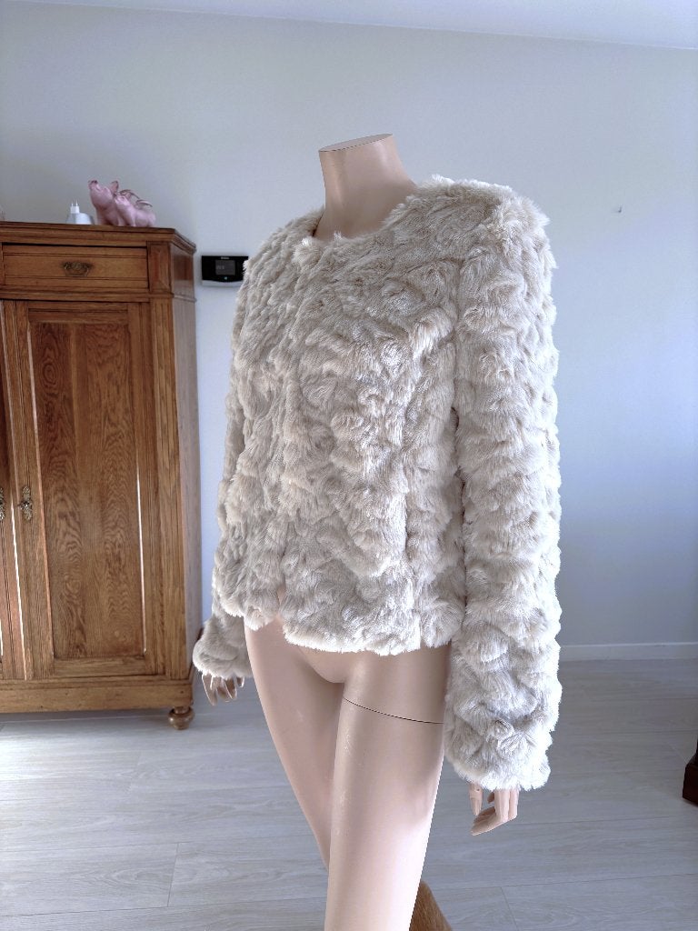 Softy Outerwear Collection Faux fur  M  zacht & stijlvol, Kleding | Dames, Maat 38/40 (M), Verzenden, Beige, Nieuw