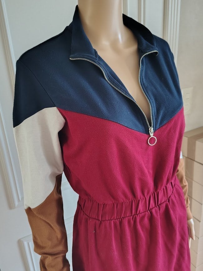 retro getinte casual jurk, Kleding | Dames, Bershka, Verzenden, Zo goed als nieuw, Maat 38/40 (M)