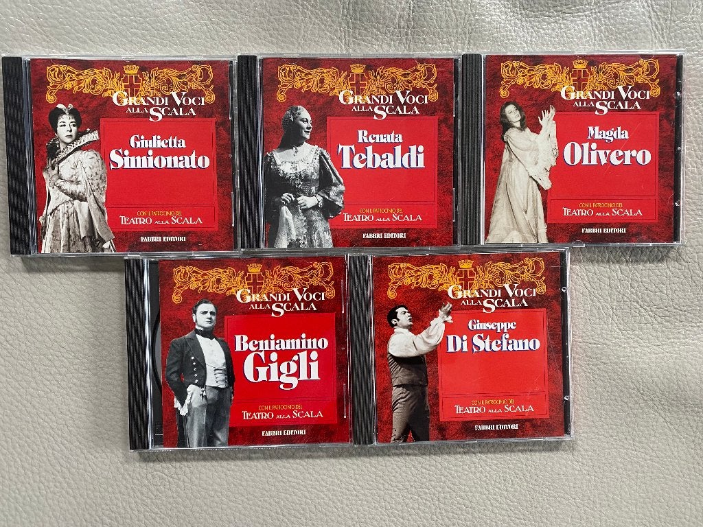 5 CD's "Grandi Voci alla Scala", Cd's en Dvd's, Ophalen of Verzenden, Gebruikt, Boxset, Opera of Operette