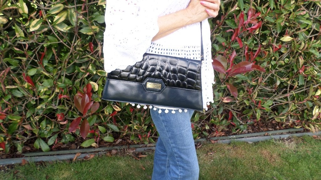 Vintage : sac/pochette Ted Lapidus, Enlèvement ou Envoi, Bleu
