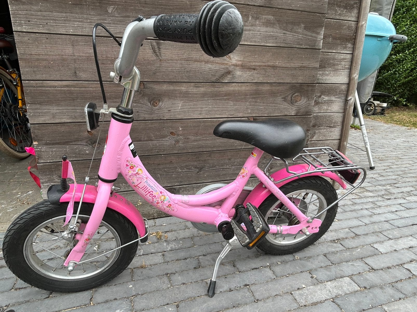 Roze kinderfiets, Fietsen en Brommers, Fietsen | Kinderfietsjes, Ophalen, Gebruikt, Minder dan 16 inch