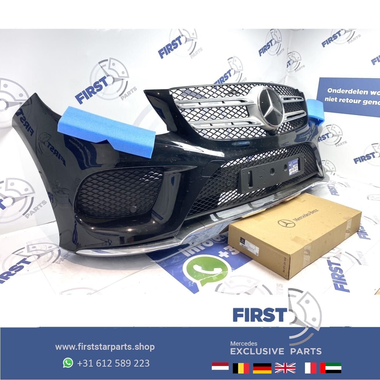 W166 GLE AMG VOORBUMPER COMPLEET ZWART Mercedes 2015-2019 OR, Utilisé, -, Avant, -