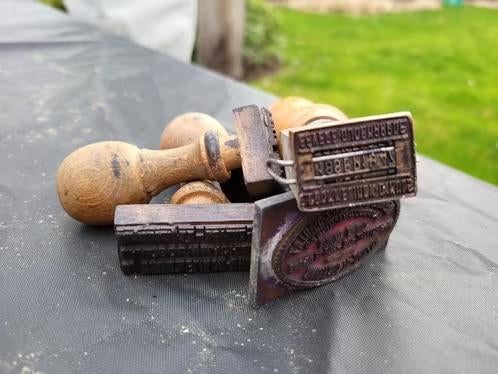 verzameling vintage houten handstempels, Hobby en Vrije tijd, Stempelen, Ophalen