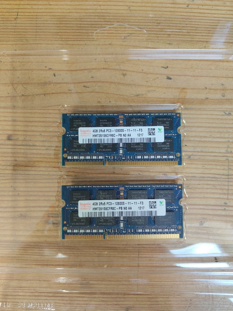 8GB ram (2x 4GB) 2Rx8 PC3-12800S-11-11-F3 Hynix, 8 GB, DDR3, Ophalen of Verzenden, Zo goed als nieuw