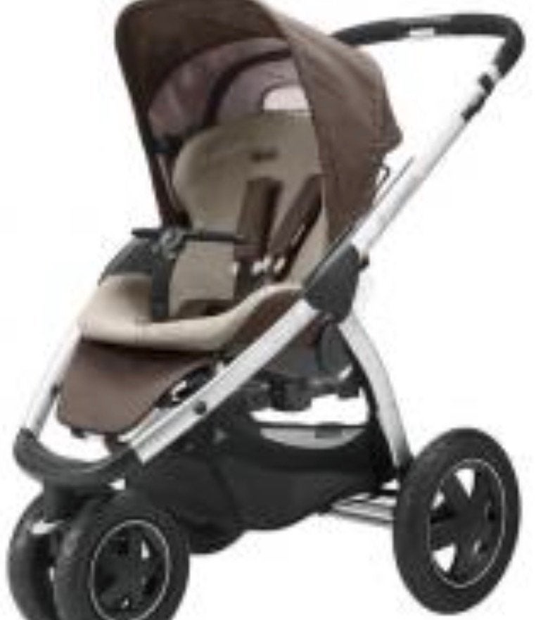 Bruine maxi cosi kinderwagen 3 in 1 met accessoires, Gebruikt, Met autostoeltje, Maxi-Cosi, Ophalen