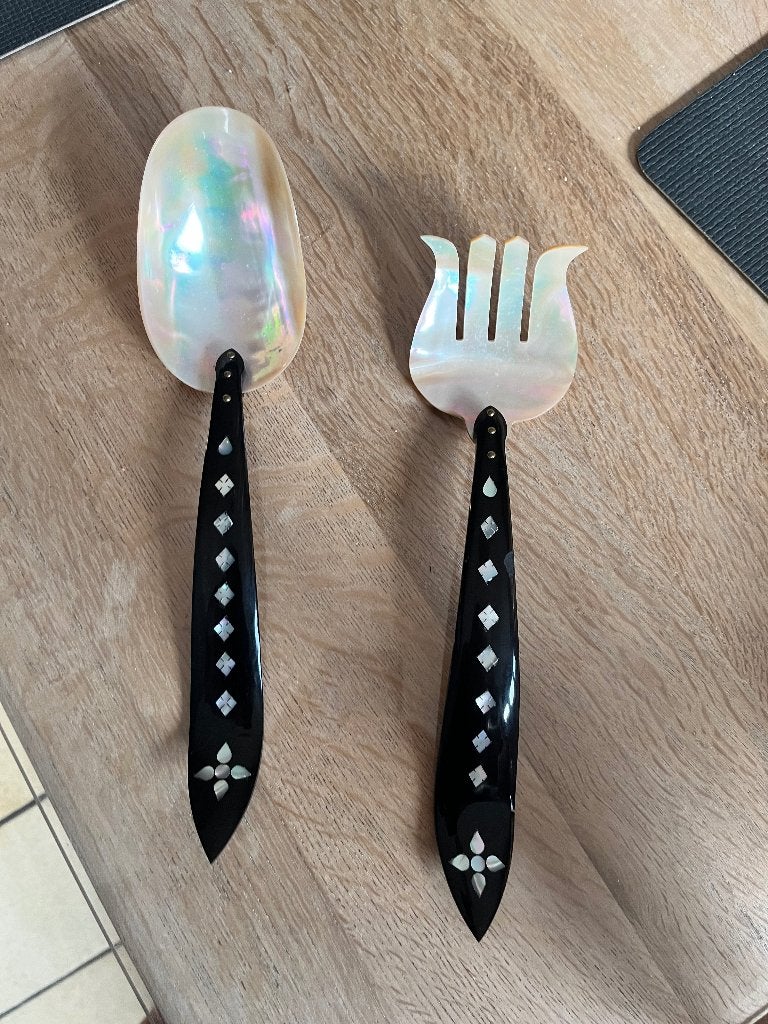 Vintage parelmoer slabestek mother of pearl victoriaans, Antiek en Kunst, Ophalen