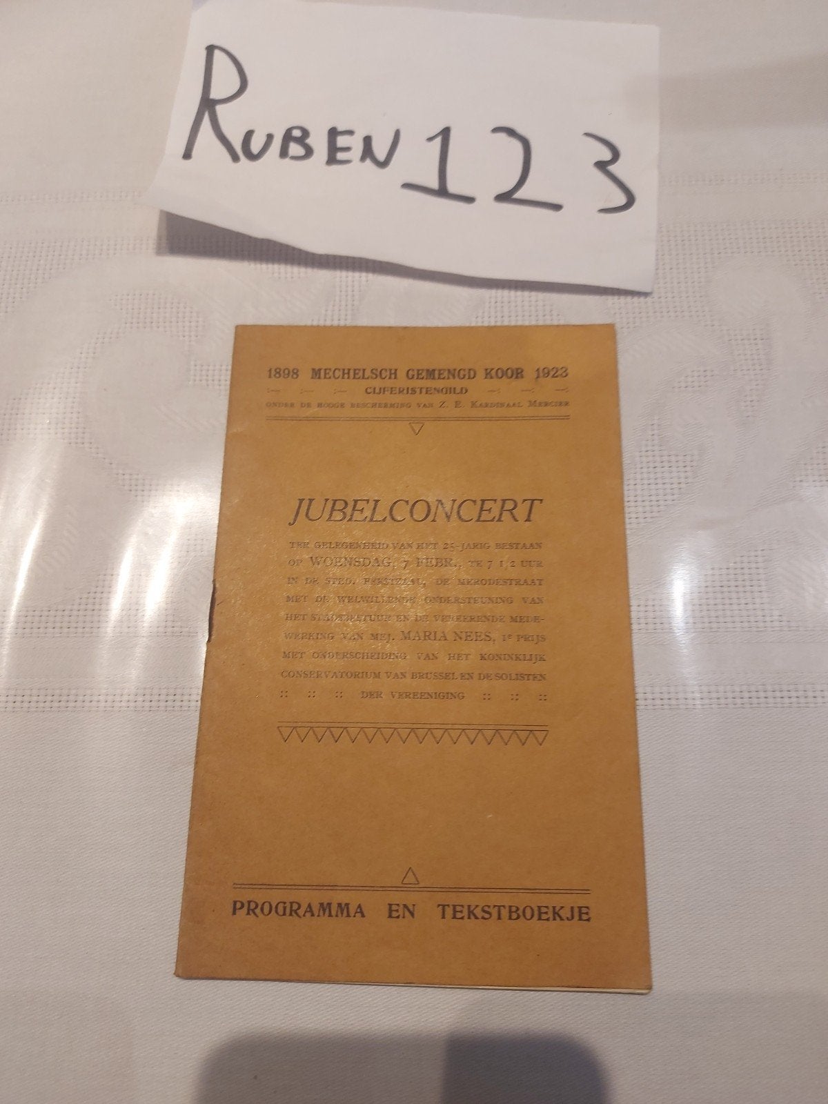 Jubelconcert 25-jarig bestaan gemengd koor Mechelen, Ophalen of Verzenden