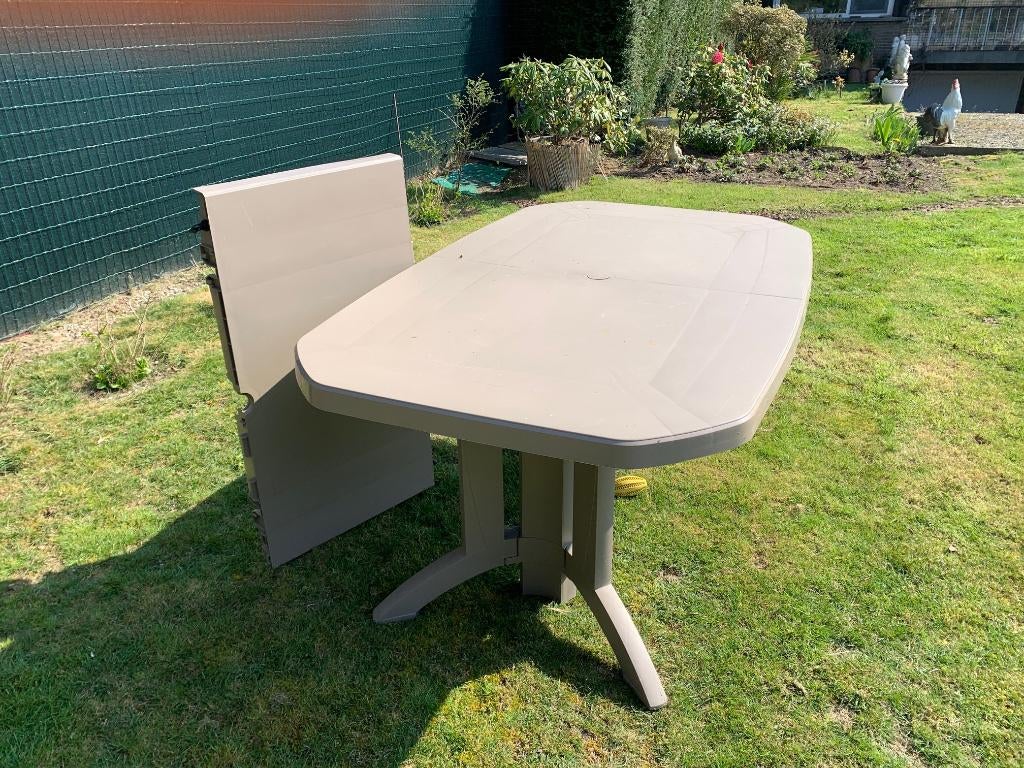 Table de jardin GROSFILLEX avec extension, Tuin en Terras, Tuintafels, Ophalen, Zo goed als nieuw, Rechthoekig, Plastic