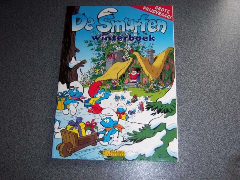 Strip Smurfen Winterboek, Verzamelen, Ophalen of Verzenden, Gebruikt, Verschillende Smurfen, Stripboek