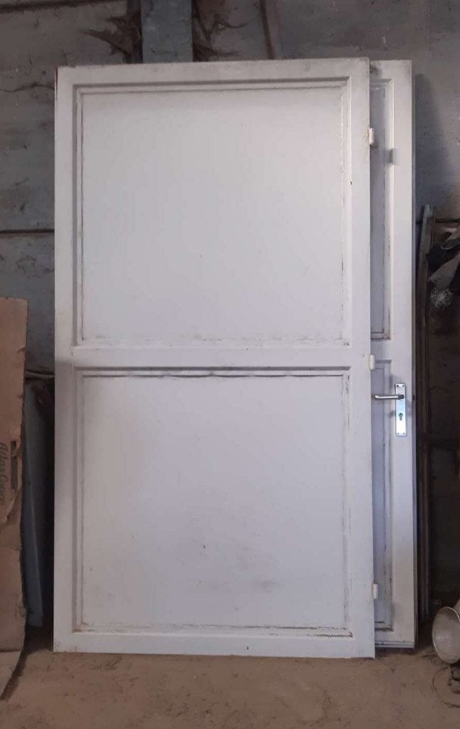 Witte metalen poort, Bricolage & Construction, Enlèvement, Comme neuf