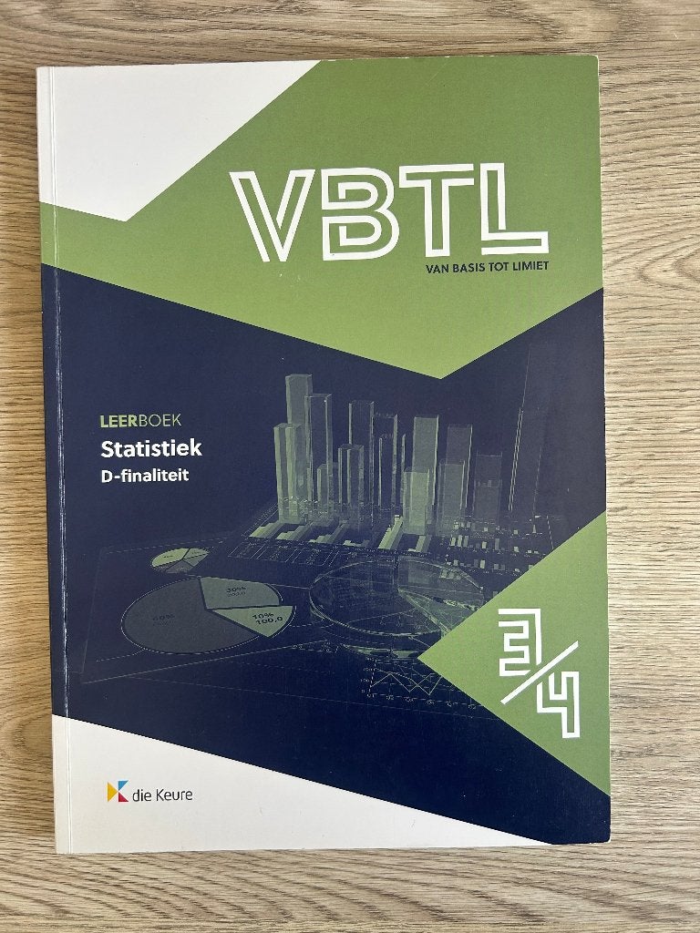 VBTL 3/4 Statistiek leerboek - ISBN 9789048640706, Boeken, Ophalen, ASO, Wiskunde A, Die keure