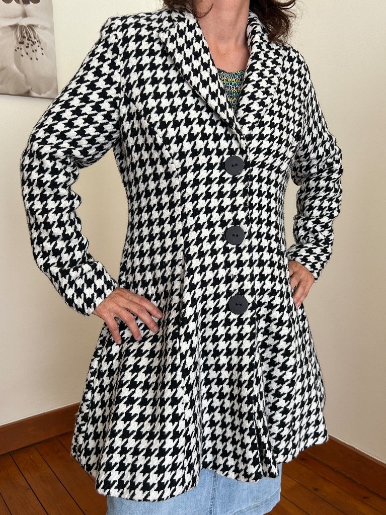 Jas Pied-de-poule, Kleding | Dames, Jassen | Winter, Maat 38/40 (M), Meerkleurig, Ophalen of Verzenden, Zo goed als nieuw