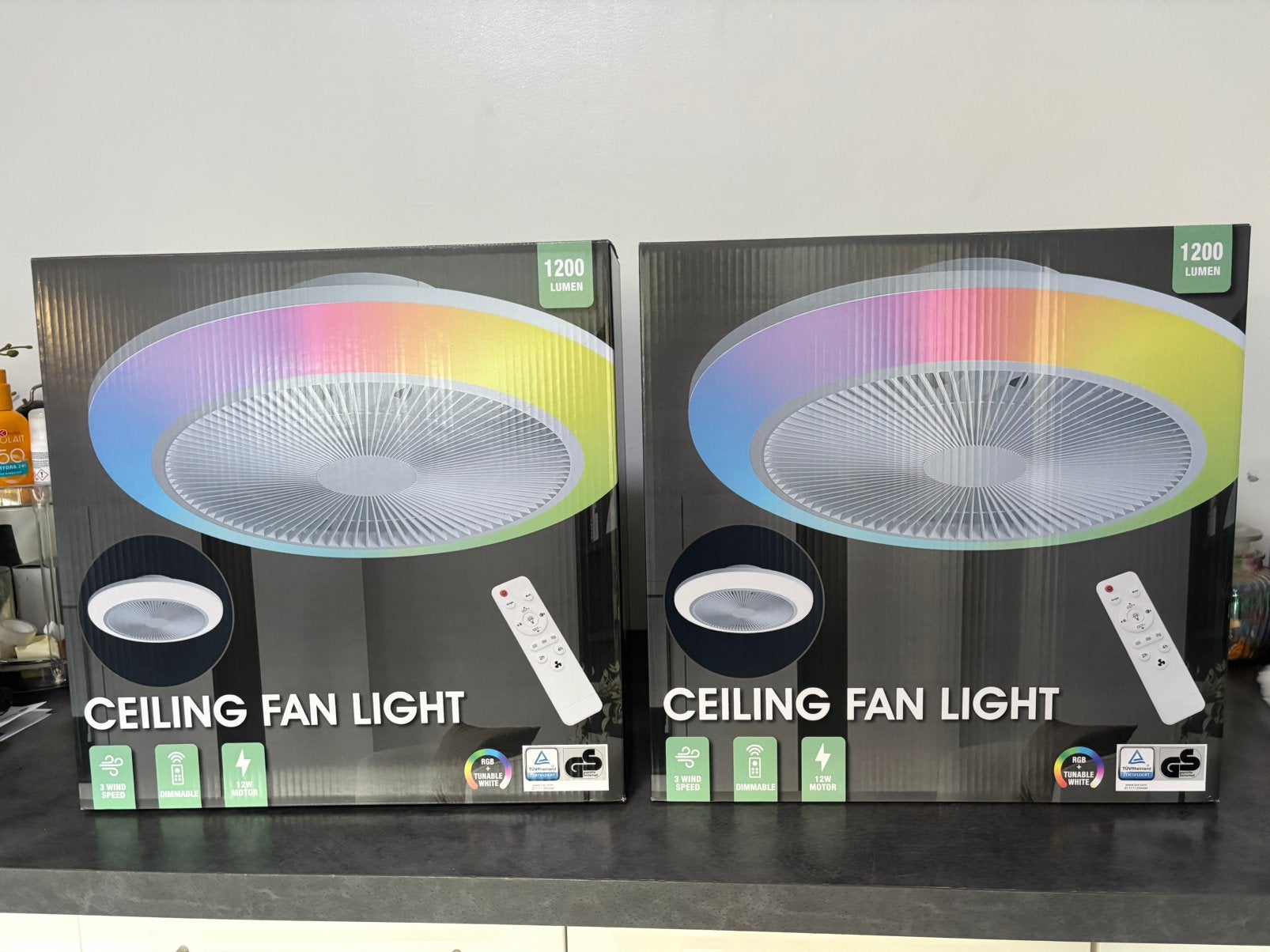 Plafond ventilatie met led lampen afstandsbediening, Maison & Meubles, Lampes | Spots, Enlèvement, Comme neuf, LED, Télécommande