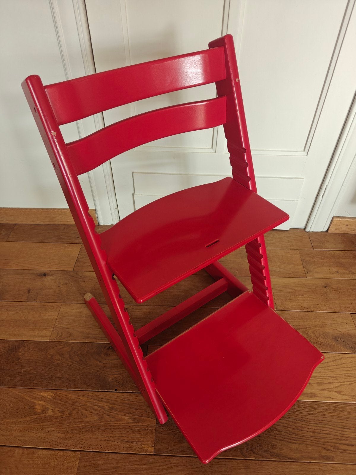 Rode Tripp Trapp stokke, Ophalen, Gebruikt, Meegroeistoel