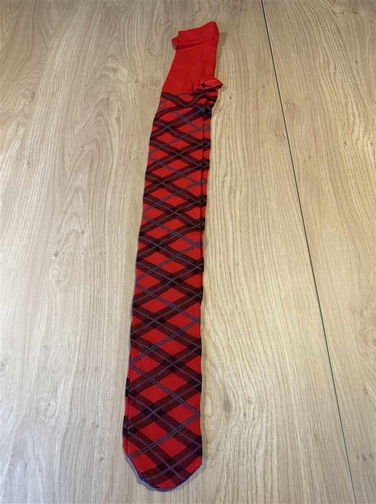 Tartan Panty Rood/Groen Geruit - Maat 12-16 UK, Enlèvement ou Envoi, Vert
