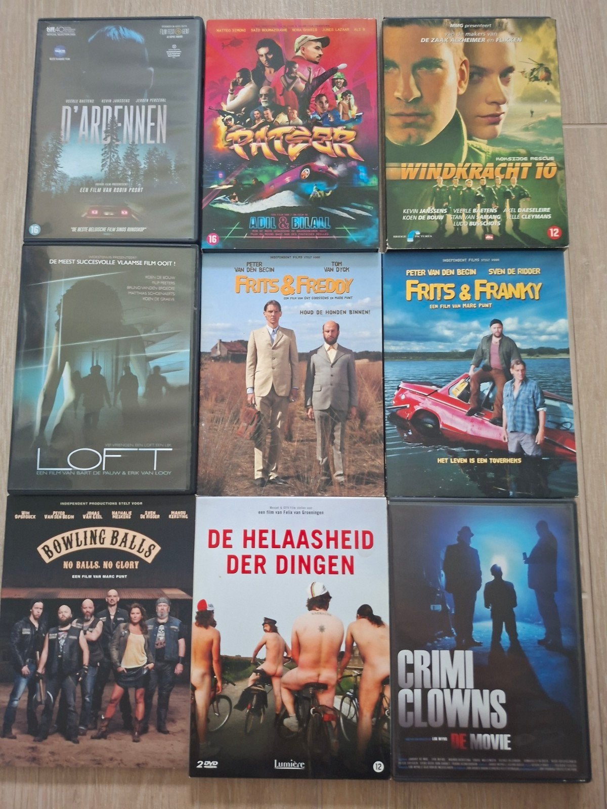 Vlaamse topfilms op DVD (9 stuks) - o.a. Patser, Loft, D'Ard, Vanaf 16 jaar, Nederlands, Drama, Zo goed als nieuw