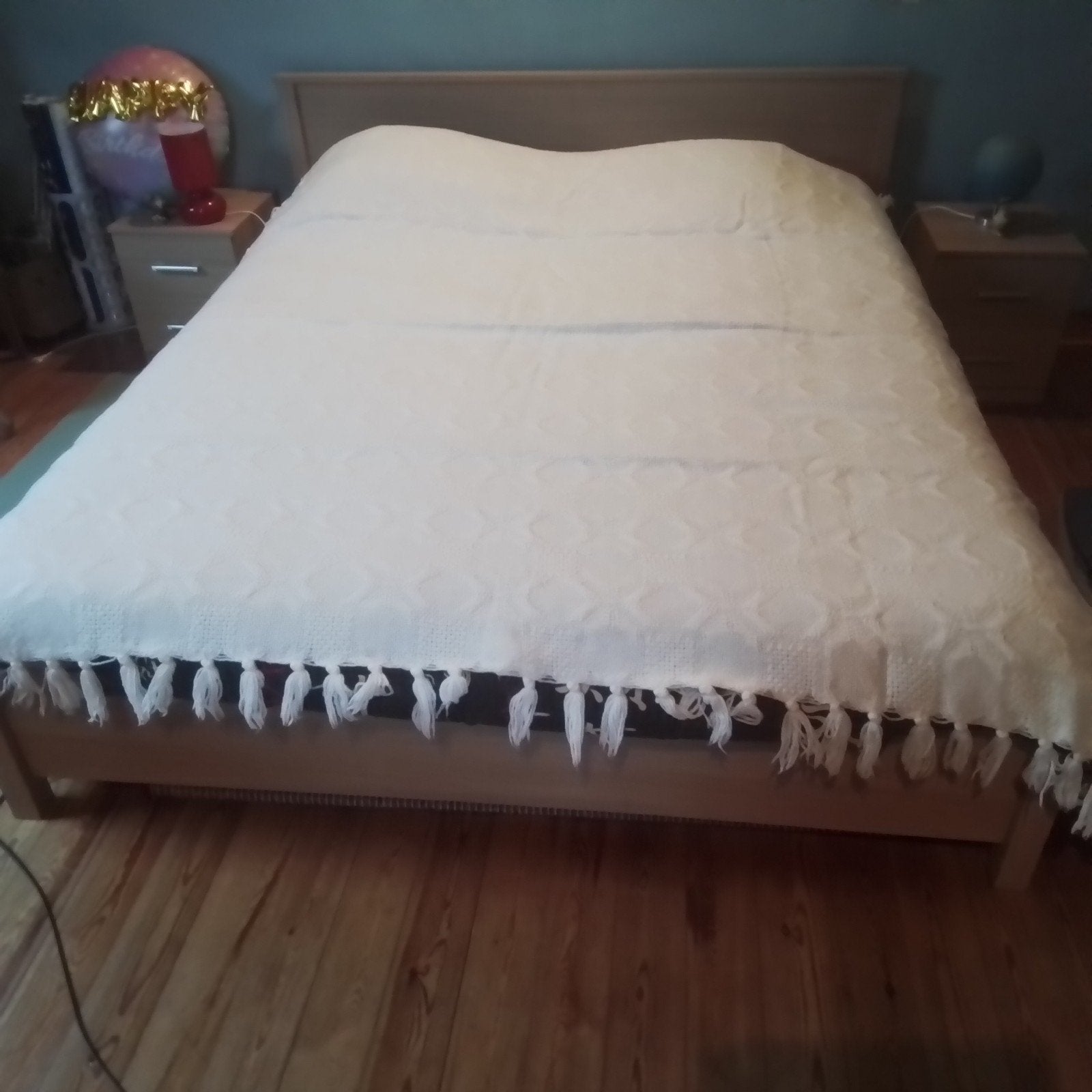 couvre lit blanc, Enlèvement, Comme neuf, 210 cm, 180 cm