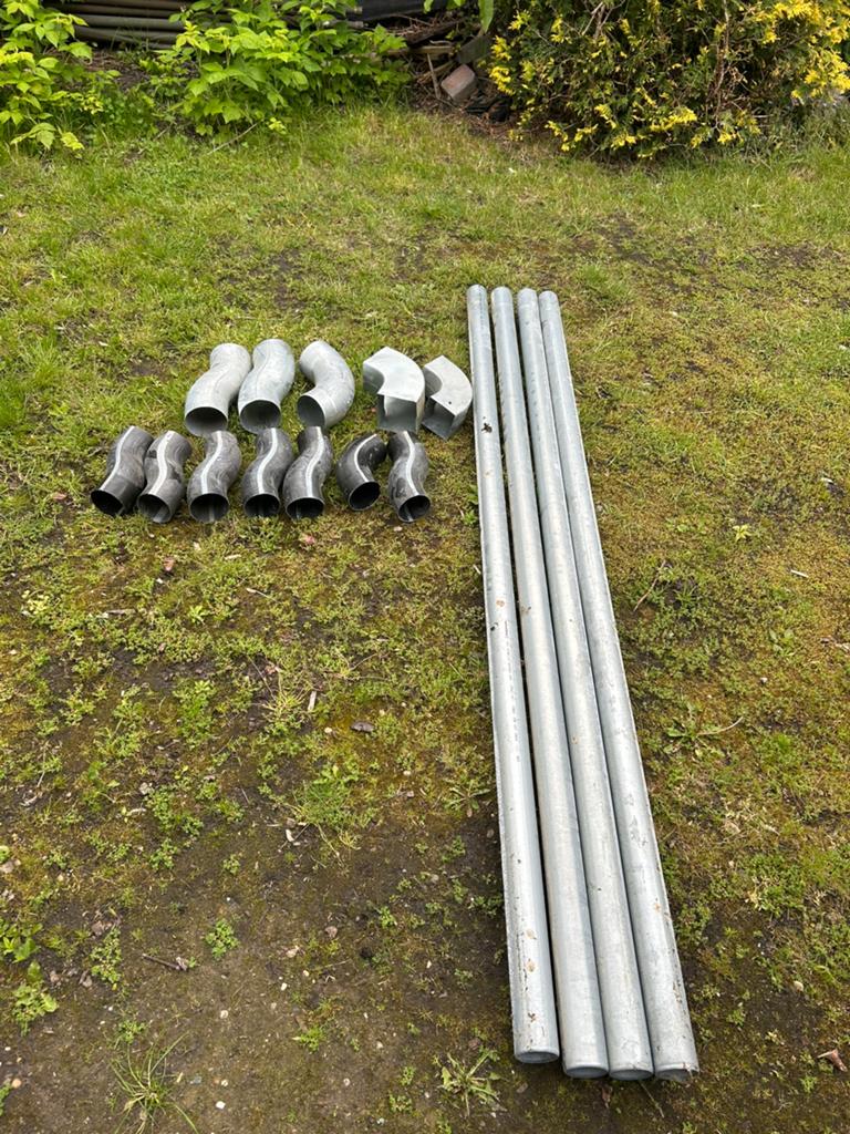 Coudes en zinc/tuyau de drainage en zinc, Apok, Comme neuf, Apok, Coudes