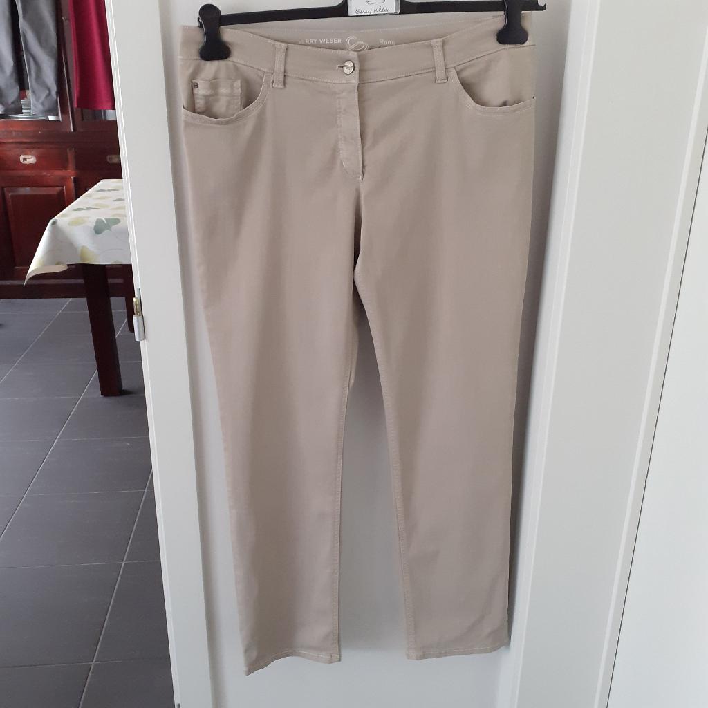 GERRY WEBER Lichtbruine spijkerbroek Maat: (D) 46 Prijs: € 5, Kleding | Dames, Grote Maten, Bruin, Ophalen of Verzenden, Gerry Weber
