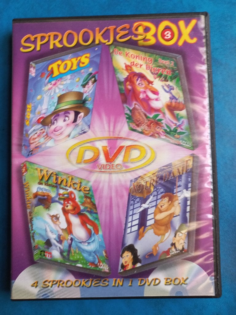 Sprookjes box 3 (4 films op 2 disc), Tekenfilm, Zo goed als nieuw, Alle leeftijden, Amerikaans