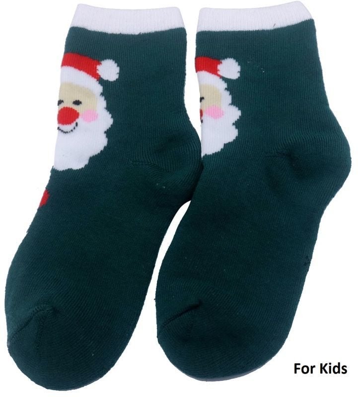Dikke Sokken Kerstman donkergroen 33-38, Ophalen of Verzenden, Nieuw, Jongen of Meisje, Sokken
