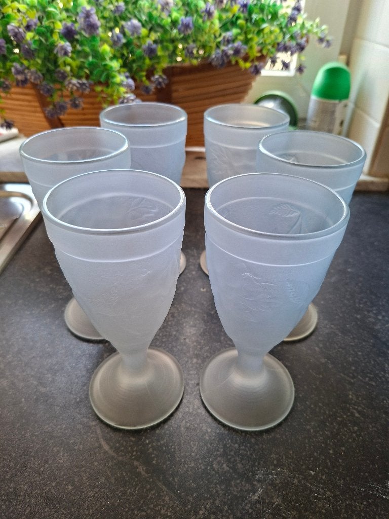 6 verres à glaces bleu ciel, Enlèvement, Comme neuf, Autres types