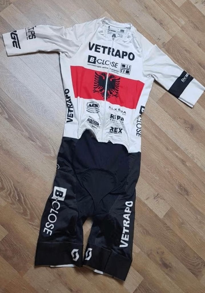 Scott skinsuit / aero pak Albanisch kampioen Sefa Ylber – L, Vêtements d'extérieur, Enlèvement, Utilisé, L