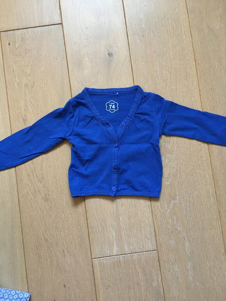 Gilet blauw JBC maat 74, Kinderen en Baby's, Babykleding | Maat 74, Meisje, Nieuw, Ophalen of Verzenden, JBC.