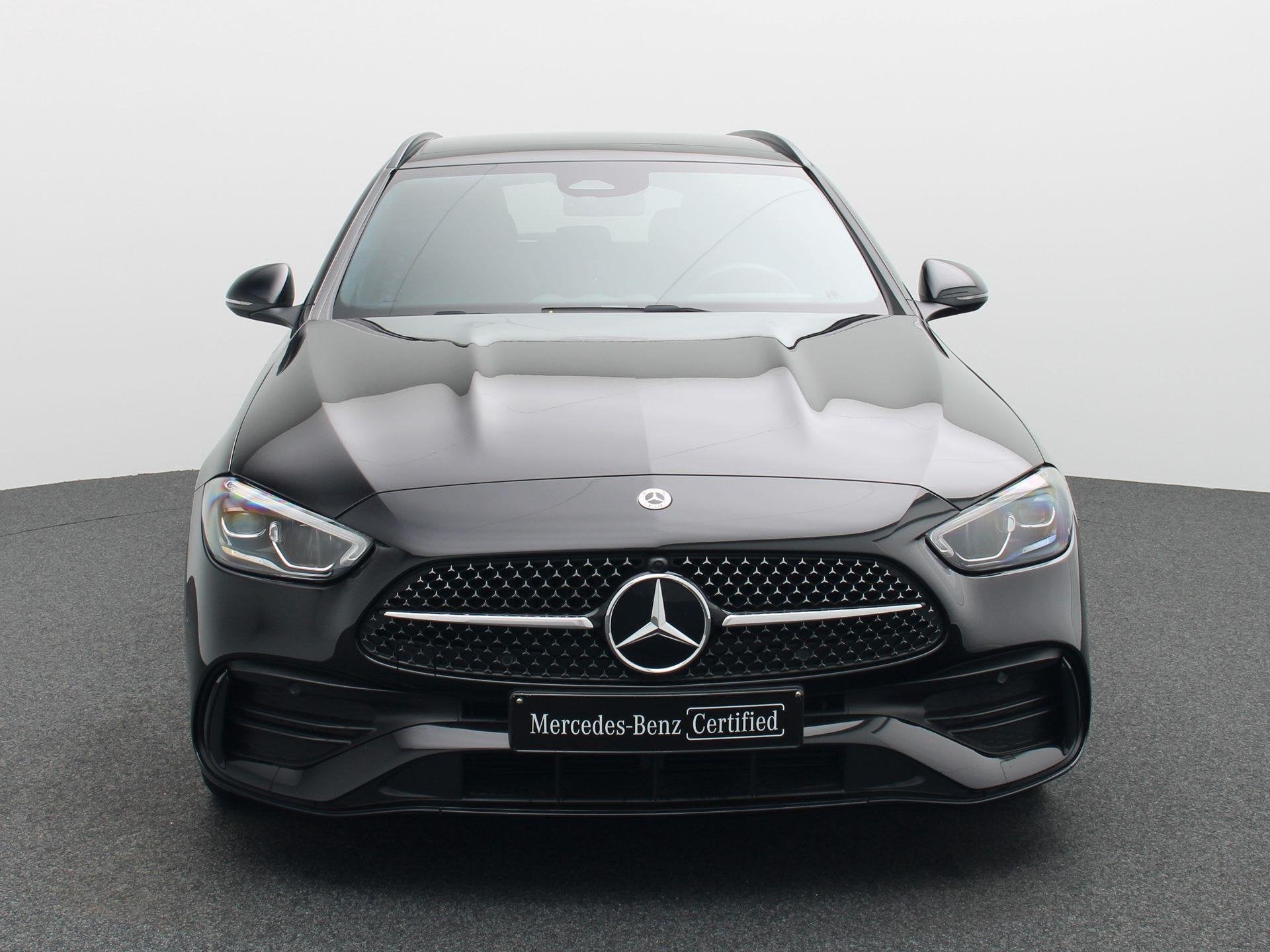 Mercedes-Benz C 300 e AMG Line Break + PANORAMISCH DAK + CAR, Auto's, Automaat, Dealer onderhouden, 4 cilinders, Zwart