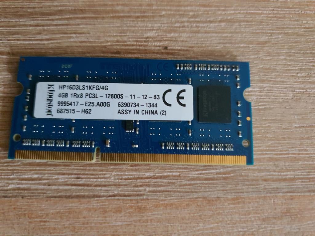 1x 4gb laptop memory Kingston, Ophalen, Laptop