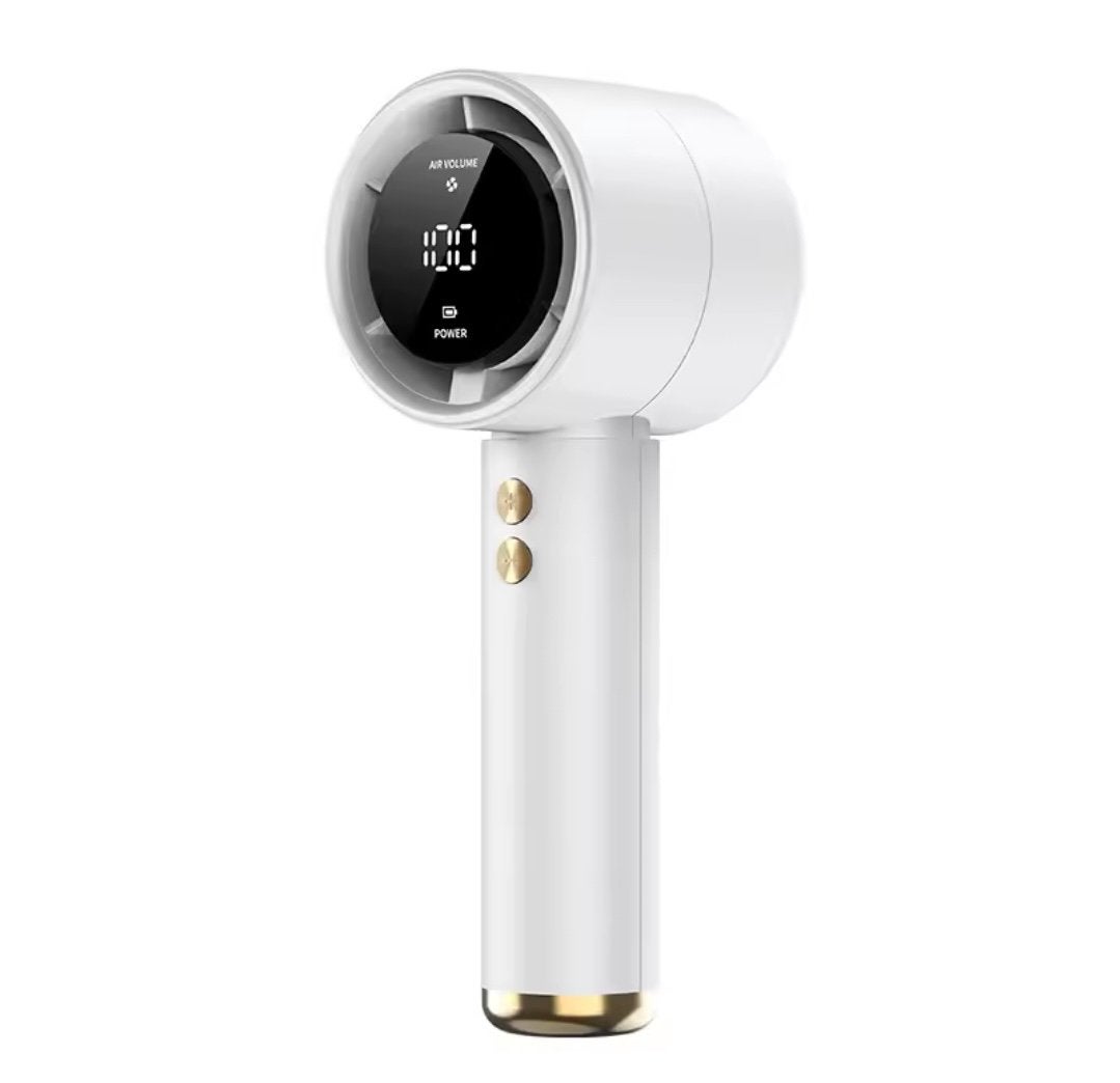 Nieuwe oplaadbare handventilator, zwart/goud,blauw/goud, Ophalen, Nieuw