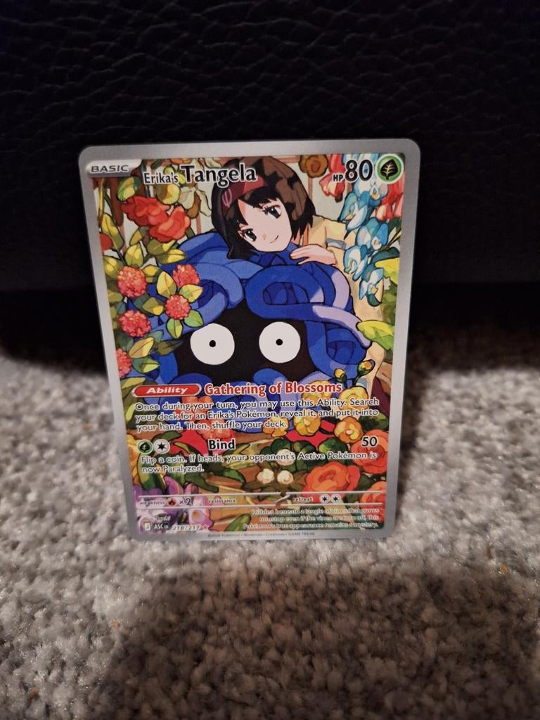 Erika's Tangela Pokemon Kaart (Full Art), Enlèvement ou Envoi