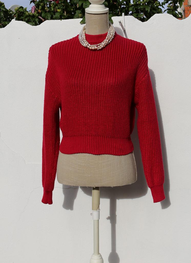 S Pull & Bear rode trui, Ophalen of Verzenden, Zo goed als nieuw, Rood, Maat 36 (S)
