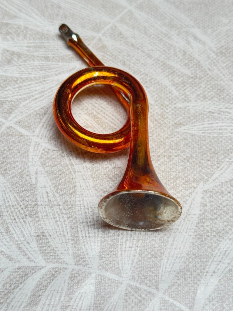 Pendentif de Noël vintage en forme de trompette, Enlèvement ou Envoi, Utilisé