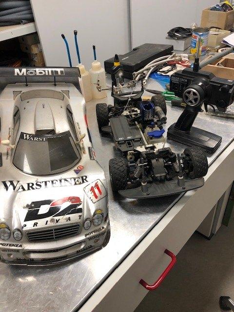 Tamiya Mercedes CLK-GTR 1/8, Hobby & Loisirs créatifs, Enlèvement, Utilisé, Voiture, Tamiya