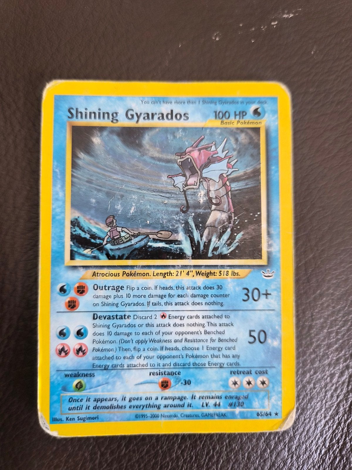 Shining Gyarados neo revelation 65/64, Ophalen of Verzenden, Gebruikt, Losse kaart, Foil